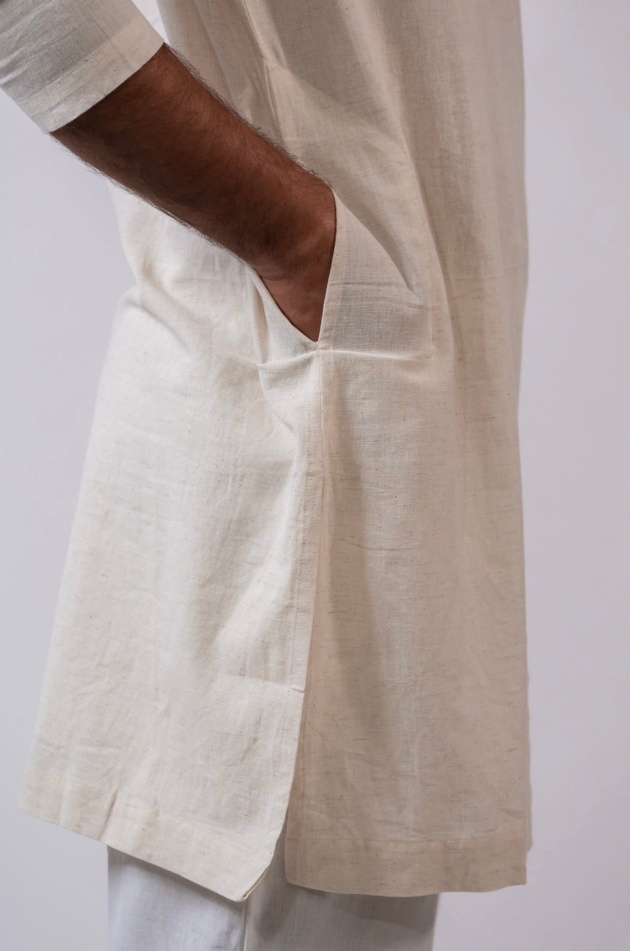 RAW'S IVORY LONG KURTA