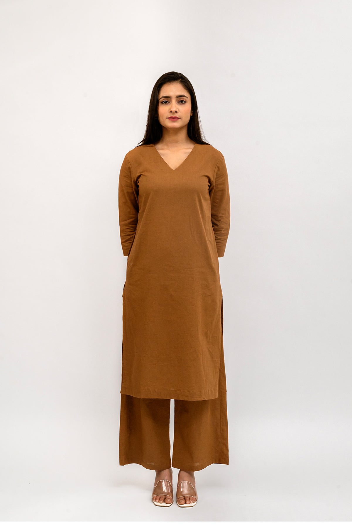 Raw's V-Neck Long Kurta
