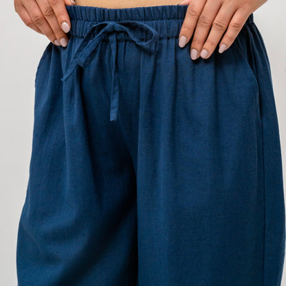 Raw's Relaxed Wide Leg Pants (Denim blue )