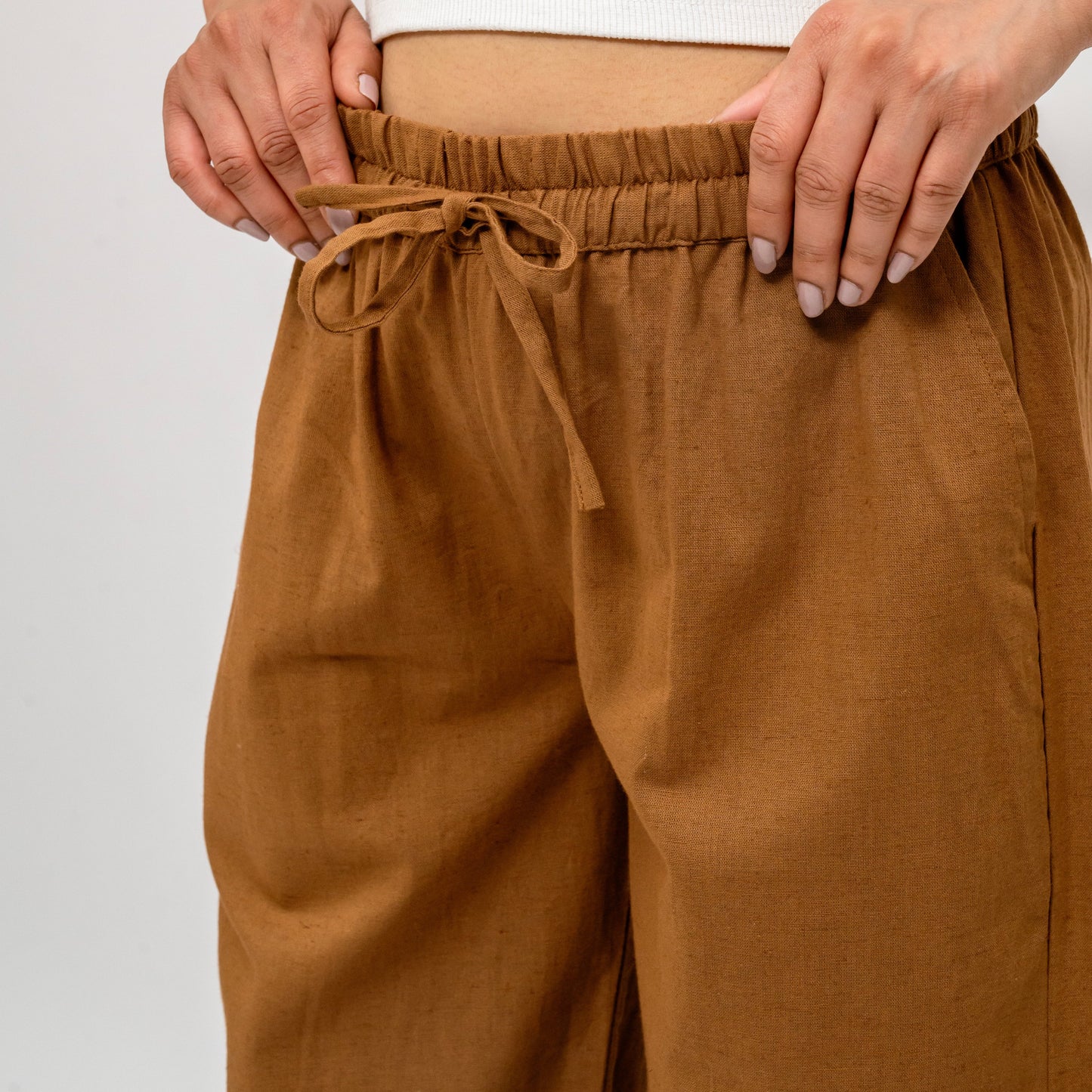 Raw's Relaxed Wide Leg Pants (Brown)