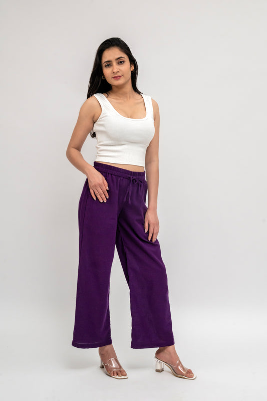 Raw's Relaxed Wide Leg Pants (Purple)