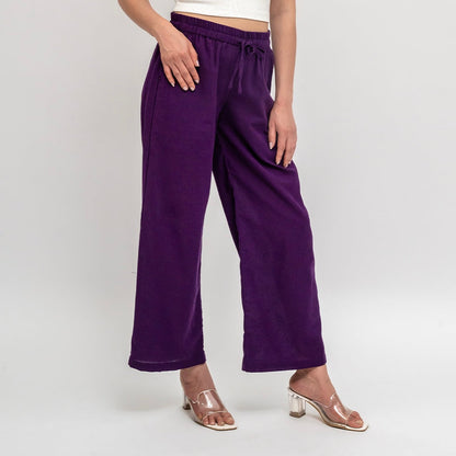 Raw's Relaxed Wide Leg Pants (Purple)