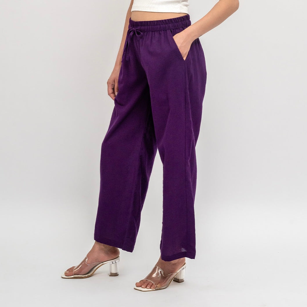 Raw's Relaxed Wide Leg Pants (Purple)