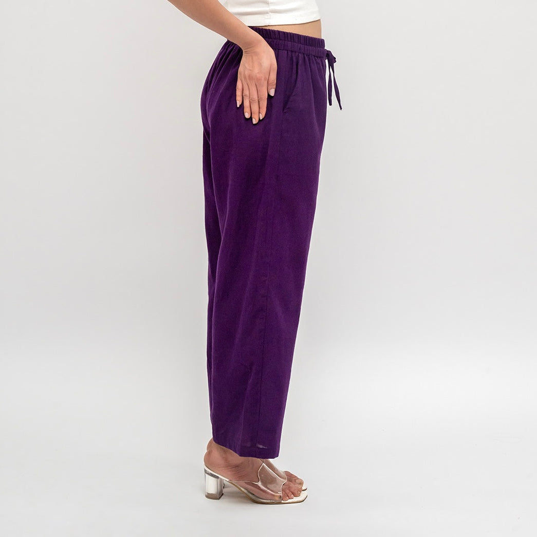 Raw's Relaxed Wide Leg Pants (Purple)
