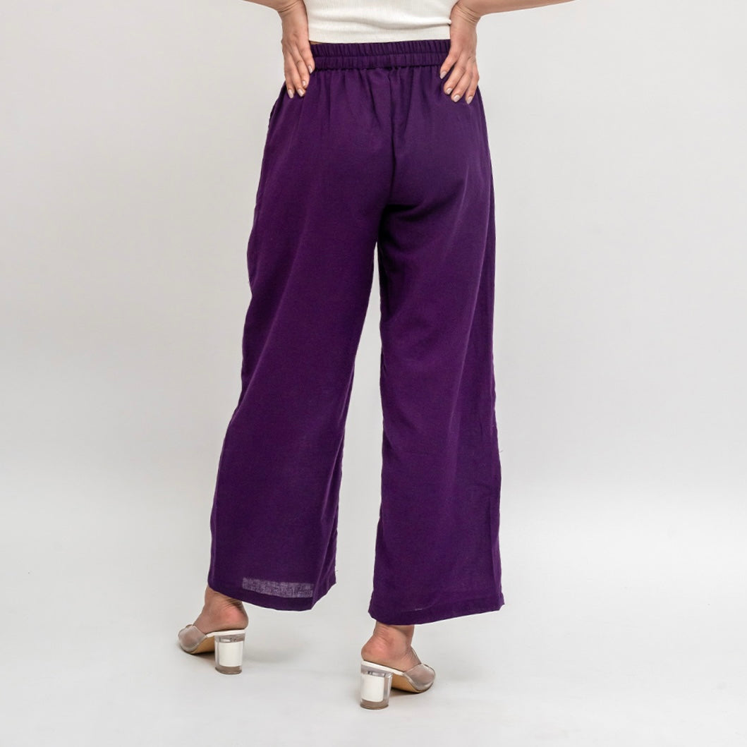 Raw's Relaxed Wide Leg Pants (Purple)
