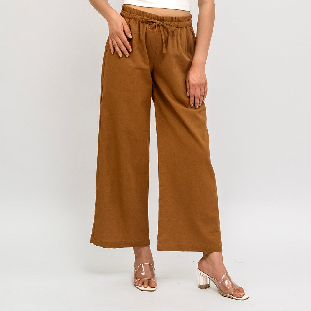 Raw's Relaxed Wide Leg Pants (Brown)