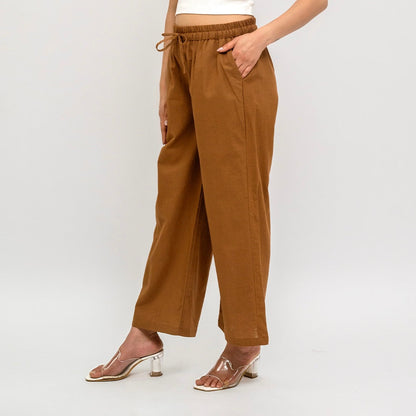 Raw's Relaxed Wide Leg Pants (Brown)