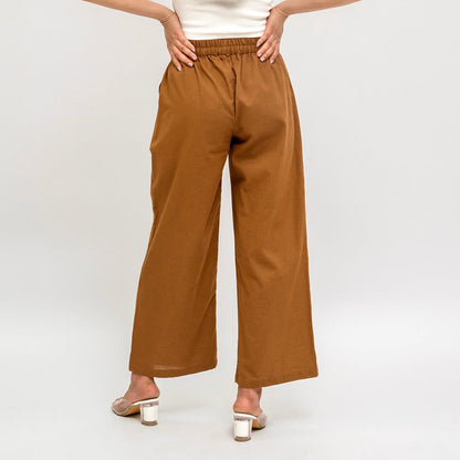 Raw's Relaxed Wide Leg Pants (Brown)