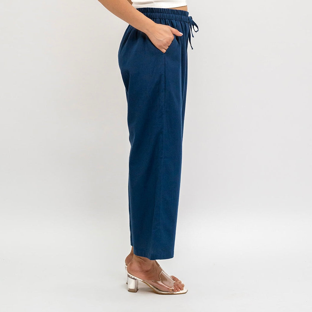 Raw's Relaxed Wide Leg Pants (Denim blue )