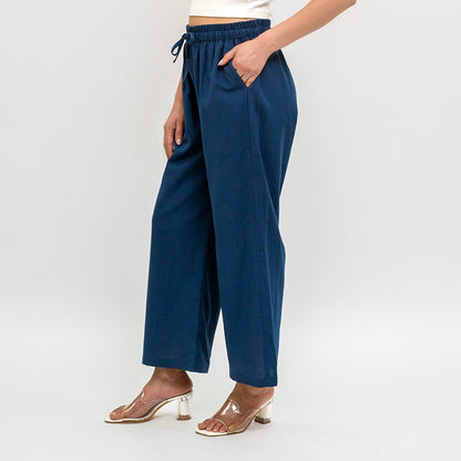 Raw's Relaxed Wide Leg Pants (Denim blue )