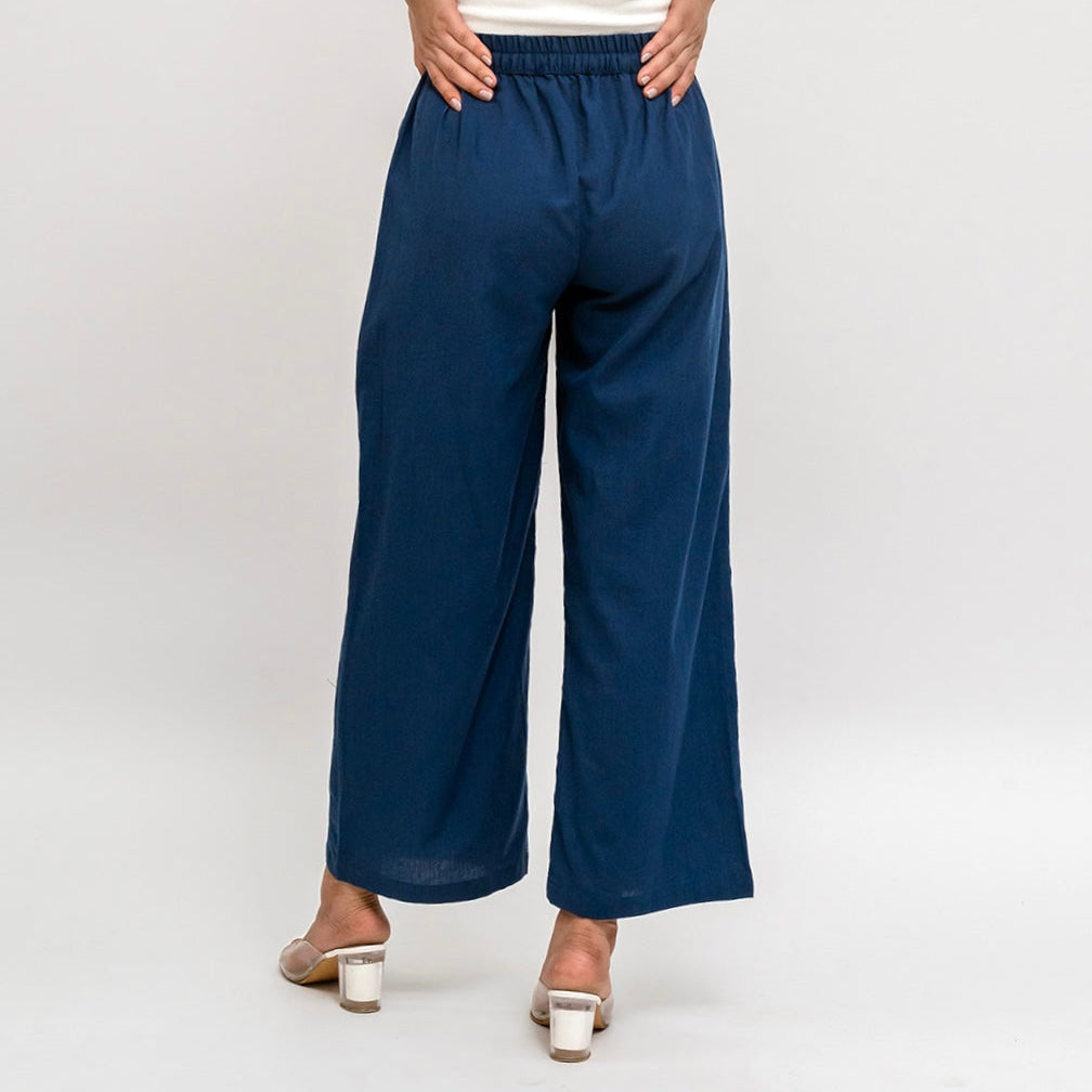 Raw's Relaxed Wide Leg Pants (Denim blue )