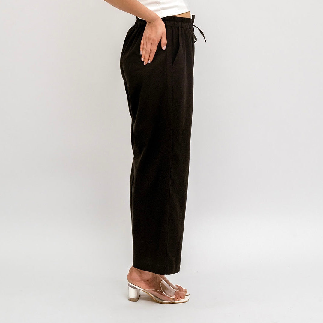 Raw’s Relaxed Wide Leg Pants (Black)