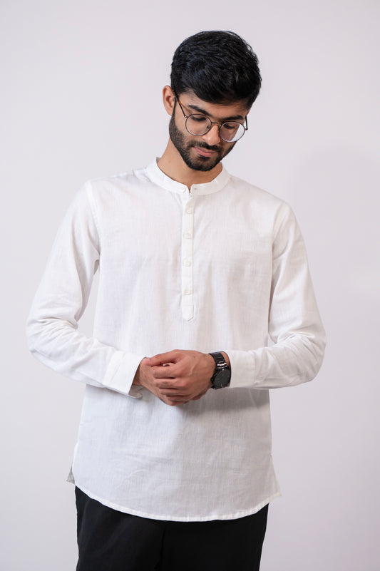 RAW'S WHITE SHORT KURTA