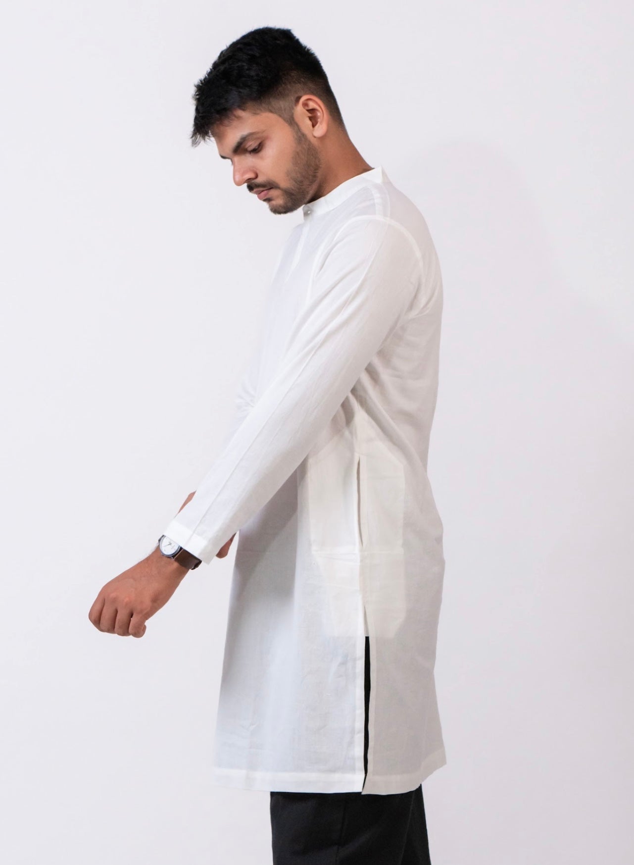RAW'S WHITE LONG KURTA
