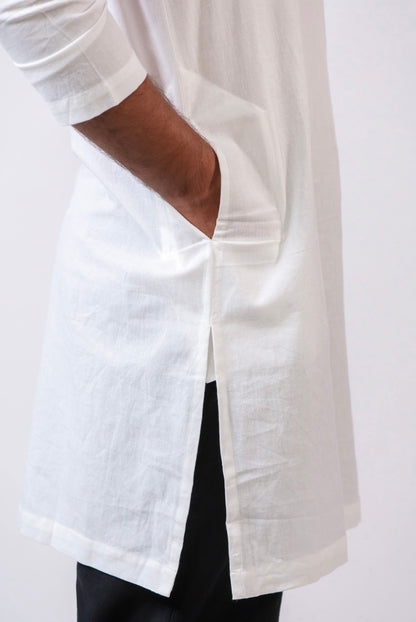 RAW'S WHITE LONG KURTA