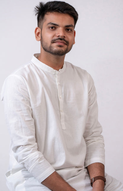 RAW'S WHITE LONG KURTA