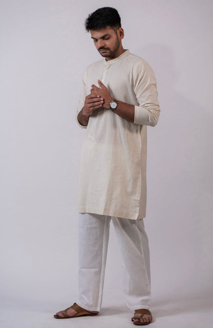 RAW'S IVORY LONG KURTA