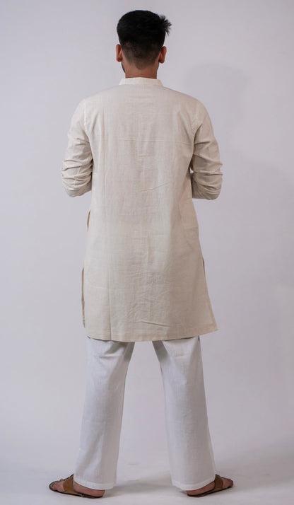 RAW'S IVORY LONG KURTA