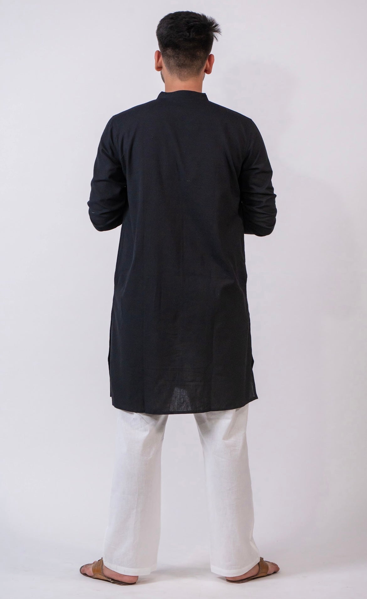 RAW'S BLACK LONG KURTA