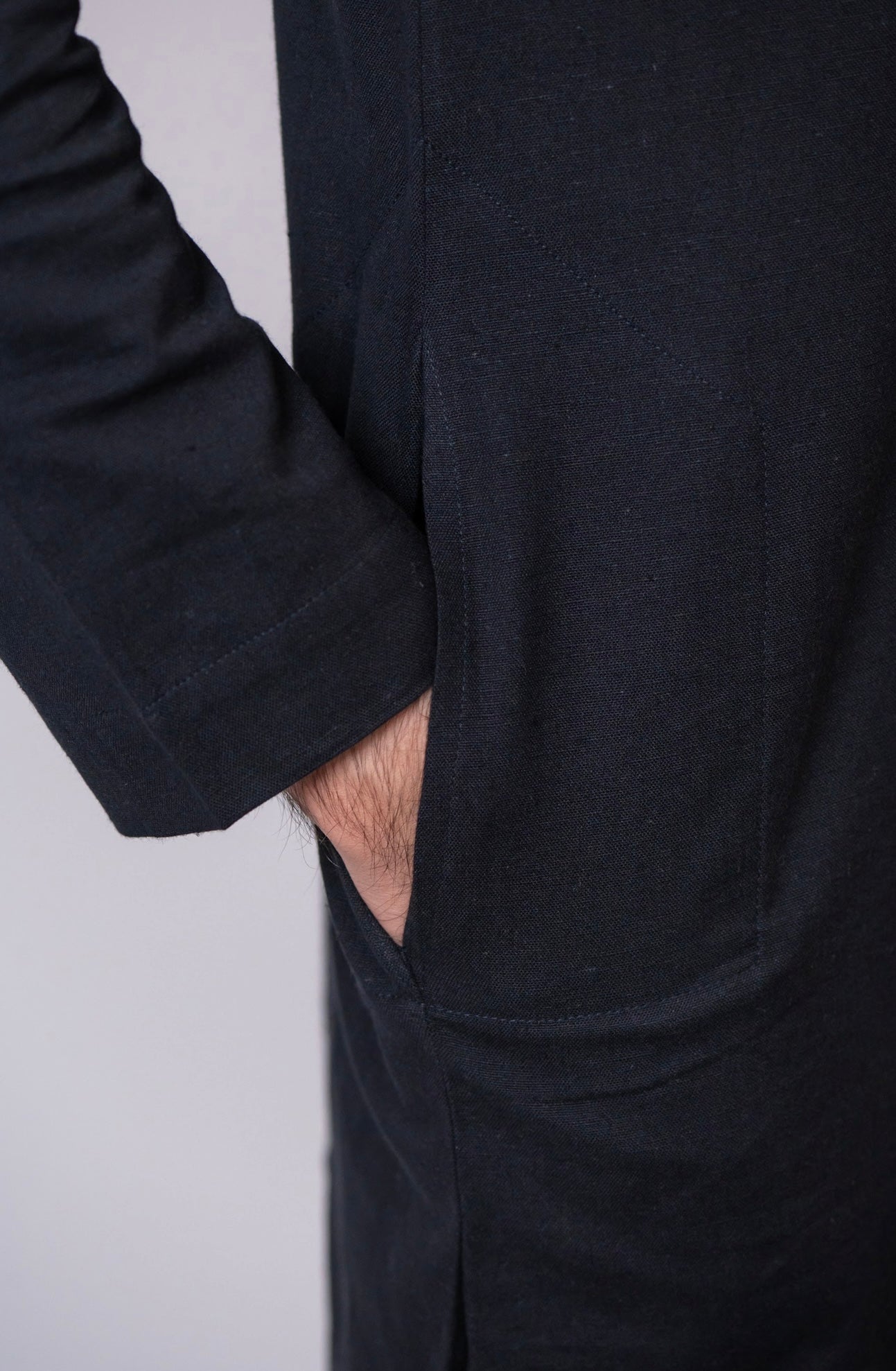 RAW'S BLACK LONG KURTA