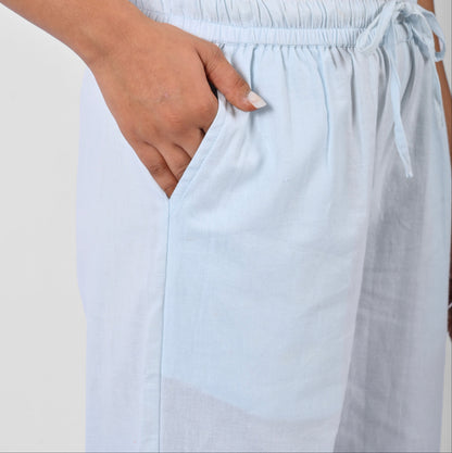 Raw’s Relaxed Wide Leg Pants (SKY BLUE)