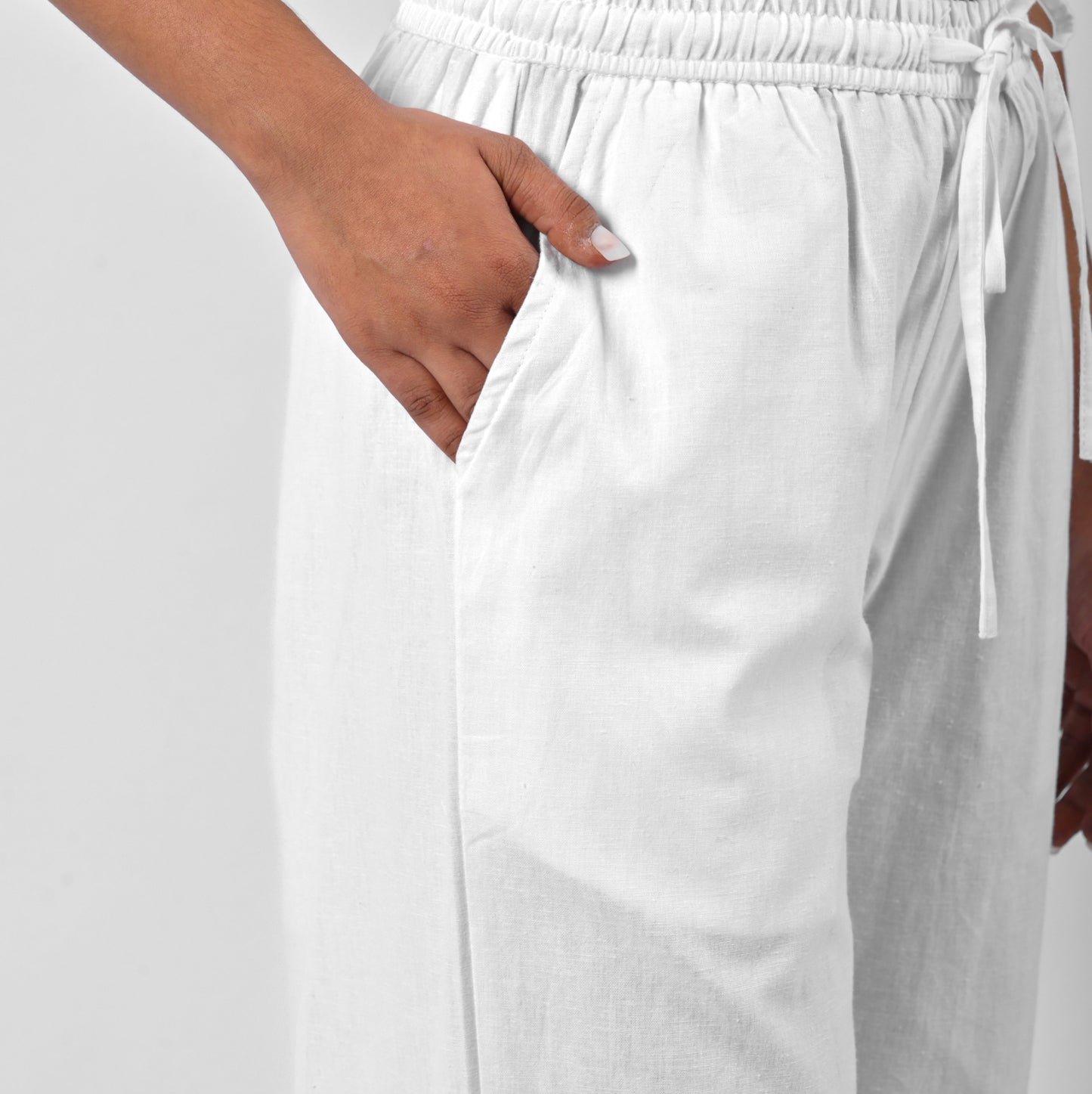 Raw’s Relaxed Wide Leg Pants (WHITE)