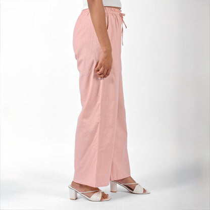 Raw’s Relaxed Wide Leg Pants (BLUSH PINK)