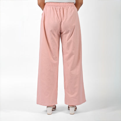 Raw’s Relaxed Wide Leg Pants (BLUSH PINK)