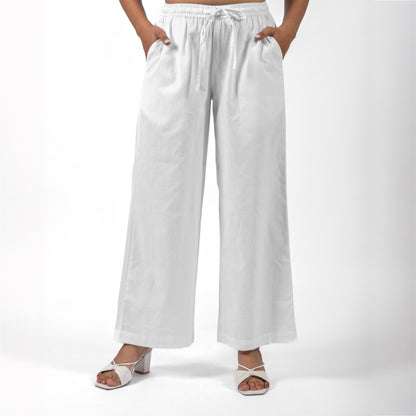 Raw’s Relaxed Wide Leg Pants (WHITE)