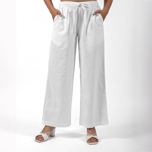 Raw’s Relaxed Wide Leg Pants (WHITE)